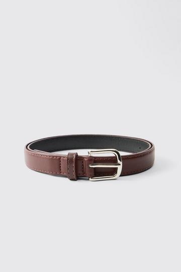 Bruine Riem Met Gouden Gesp brown