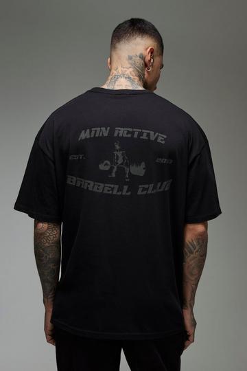 Tall Man Active Barbell Club Oversized T-shirt black