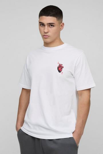 Ace Hartjes T-Shirt Met Print white