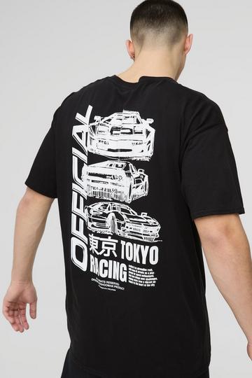 Oversized Official Racing Graphic T-Shirt black