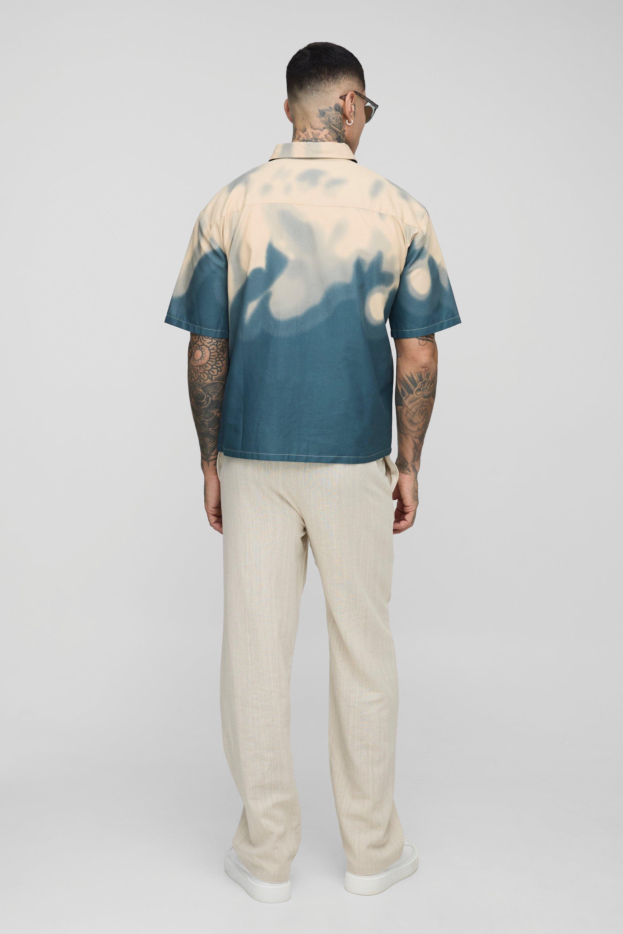 Tall Boxy Oversized Abstract Print Shirt | boohoo USA Tall Boxy Oversized Abstract Print Shirt | boohoo USA