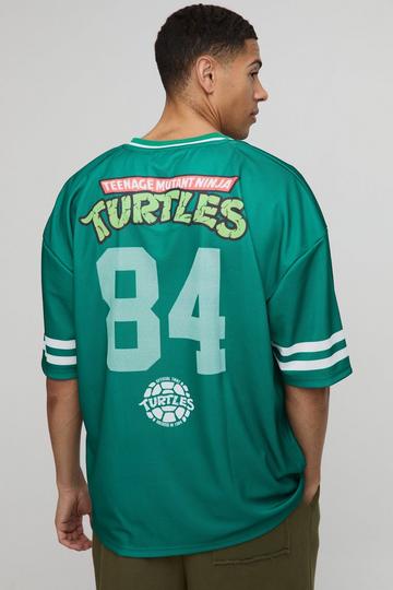 Oversized Gelicenseerd Mesh Ninja Turtles T-Shirt green