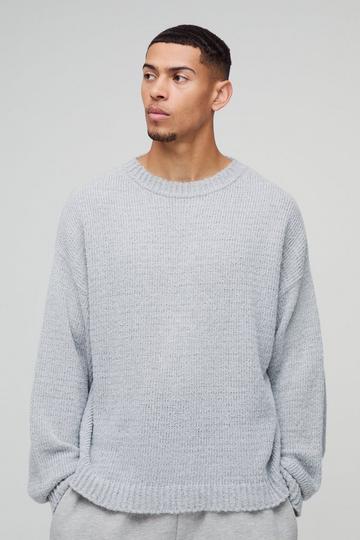 Oversized Acryl Bouclé Trui grey