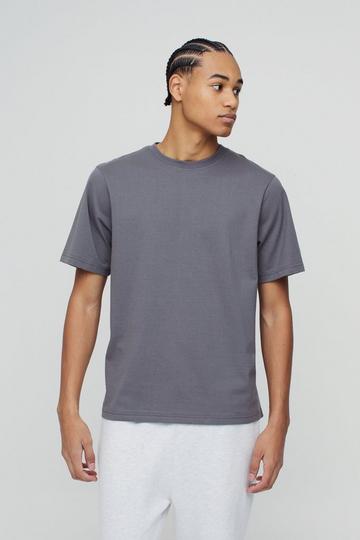 Regular Fit Basic Crew Neck T-shirt charcoal