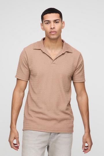 Slim Textured Revere Polo stone