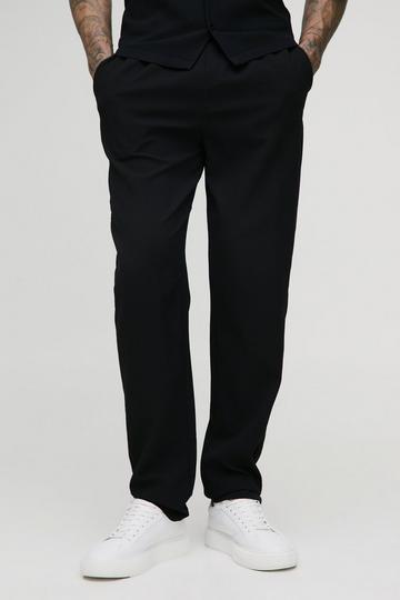 Tall Pleated Tapered Trousers black