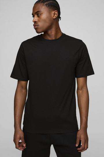 MENS. Basic T-Shirt Met Crewneck black
