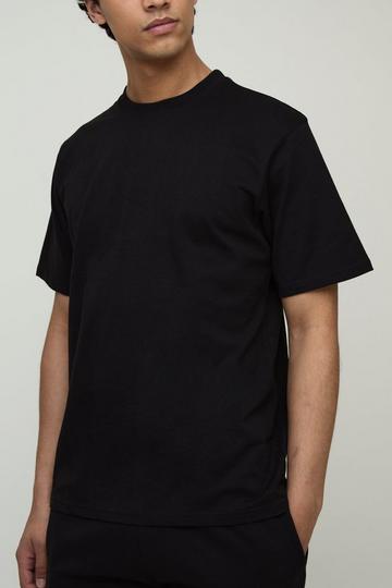 Basic T-Shirt Met Crewneck black
