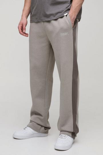 Tall Relaxed Fit Man Panel Detail Joggers grey