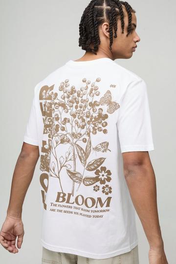 Bloemen T-Shirt Met Print white