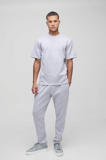 Scuba T-Shirt & Jogger Long Set grey