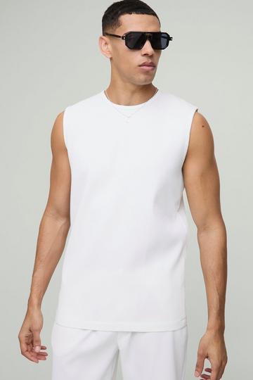 Geplooide Tank Top white