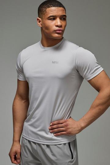 Brown Man Active Lightweight Gusset T-shirt