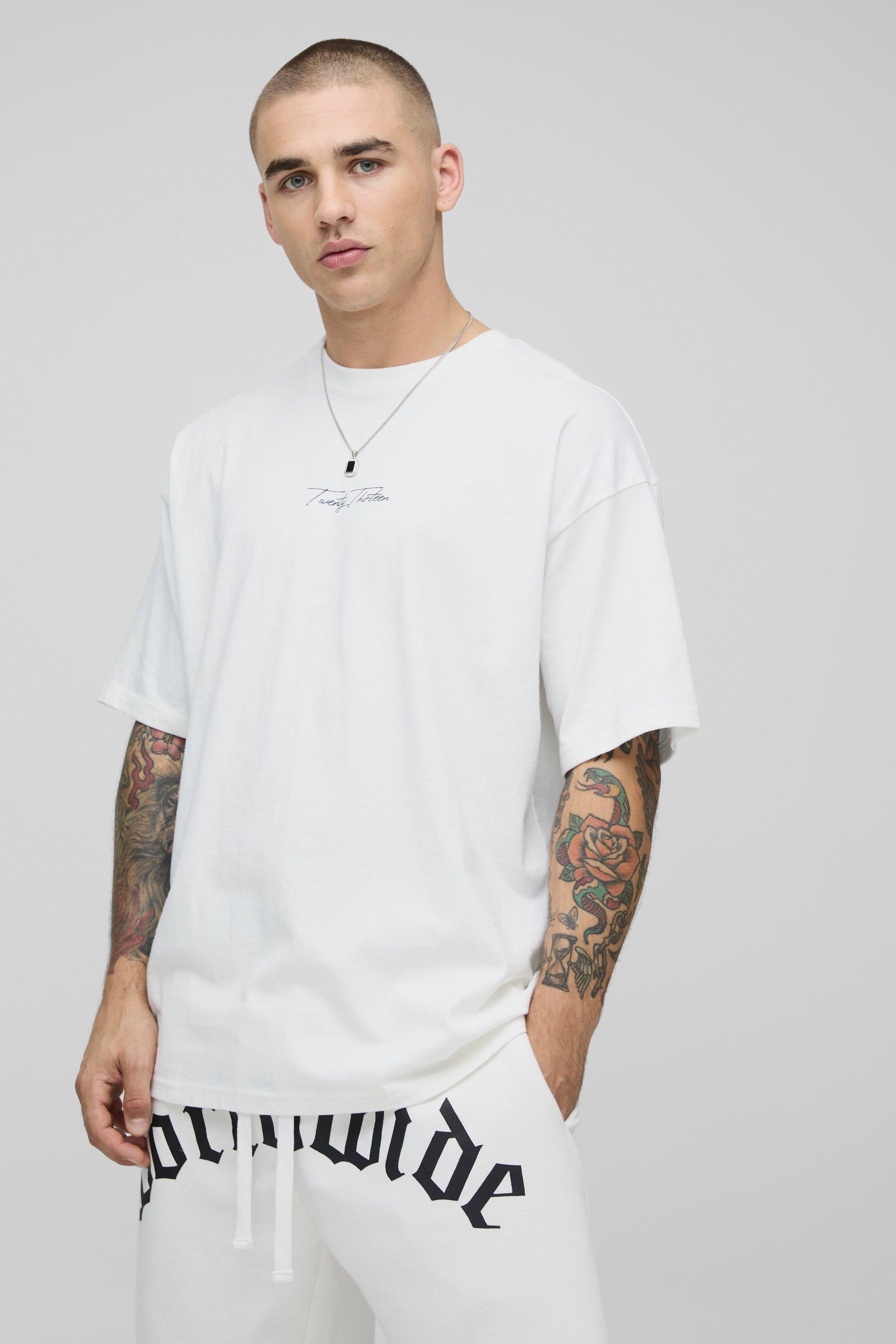 boohoo OVERSIZED HOMME Tシャツ & ショート セット Oversized Homme Cross T-Shirt & Short Set | boohoo USA