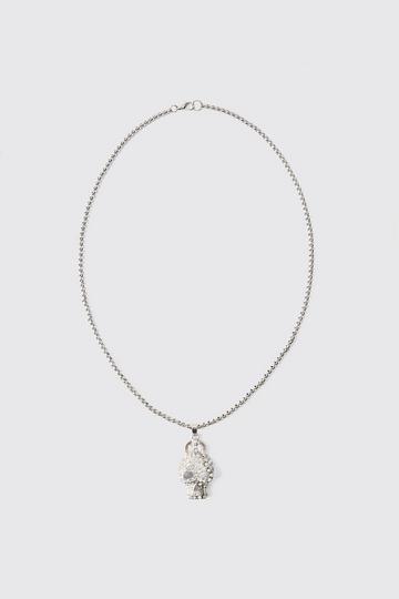 Vergulde Schedel Ketting silver