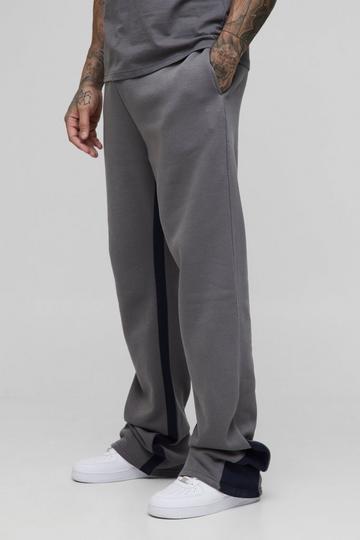 Tall Stacked Fit Gusset Joggers grey