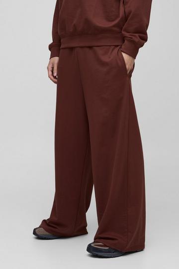 Extreme Wide Leg Basic Lightweight Jogger chocolate