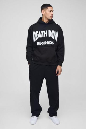 Black Oversized Death Row License Hoodie