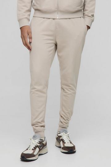 Stone Beige Skinny Fit Basic Lightweight Jogger