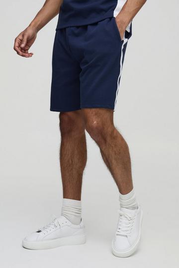 Middellange Baggy Verweven Shorts navy