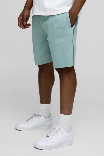 Relaxed Interlock Mid Length Shorts sage