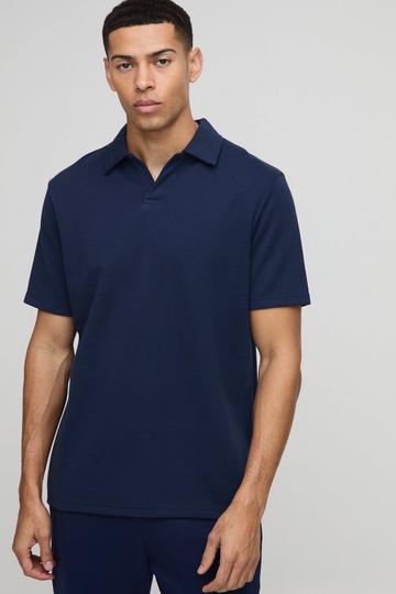 Regular Fit Short Sleeve Smart Polo navy