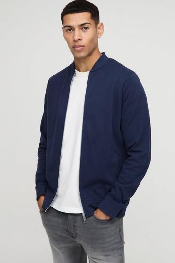 Interlock Regular Fit Bomberjack navy