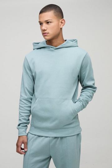 Slim Fit Interlock Hoodie sage