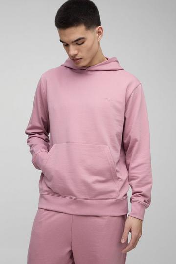 Pink Regular Fit MAN. Basic Lightweight Over The Head Hoodie