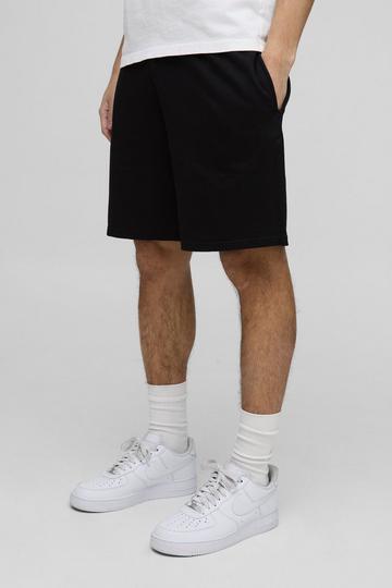 Black Oversized Mid Length Basic Lightweight Short