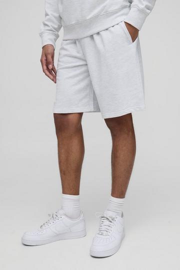 Oversized Mid Length Basic Lightweight Short grey marl