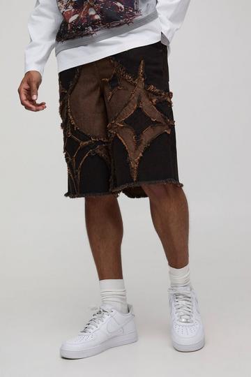 Gebleekte Bruine Regular Fit Sterren Joggingbroek brown