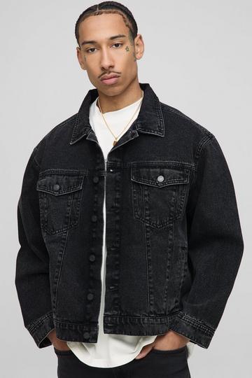 Regular Denim Jacket washed black