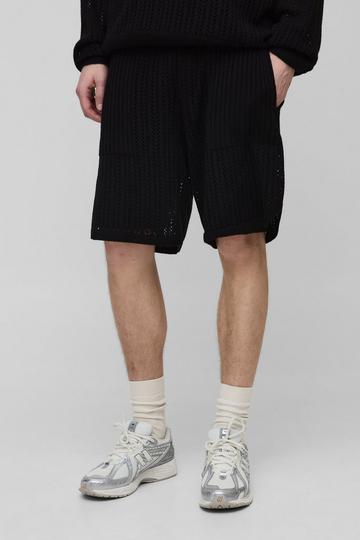 Tall Open Stitch Relaxed Basketball Shorts black