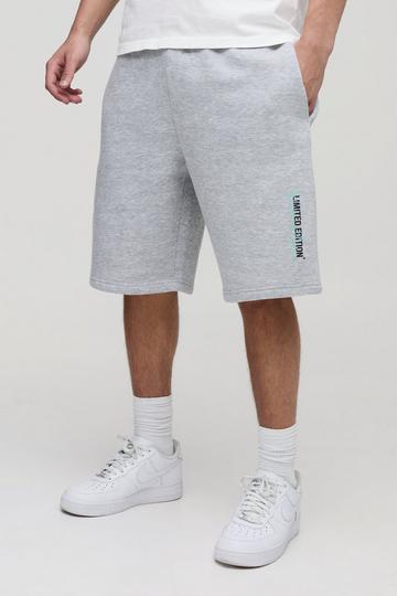 Relaxed Limited Edition Long Length Shorts grey marl