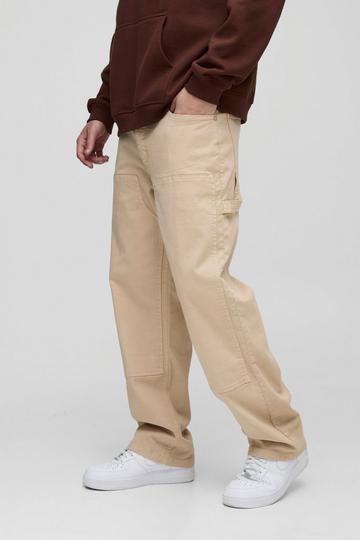 Baggy Overdye Utility Broek sand