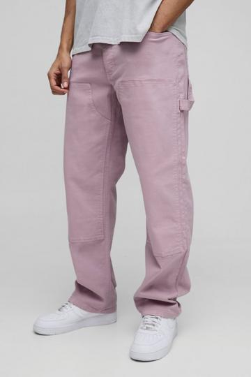 Relaxed Overdye Carpenter Trousers mauve