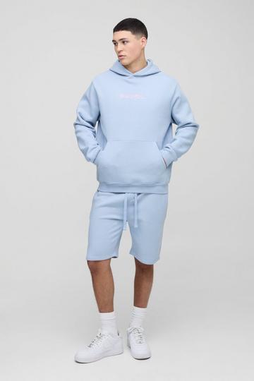 Regular Fit Limited Edition Hooded Short Tracksuit light blue