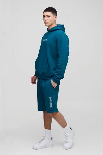 Regular Fit Limited Edition Hooded Short Tracksuit forest