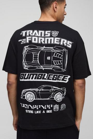 Oversized Transformers License T-Shirt black