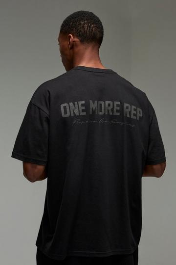 Man Active Oversized One More Rep T-shirt black