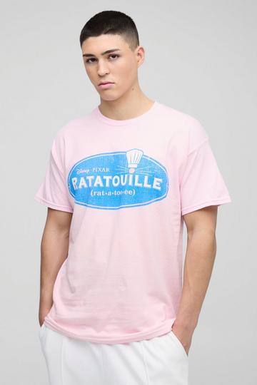 Oversized Disney Pixar Ratatouille License T-Shirt light pink