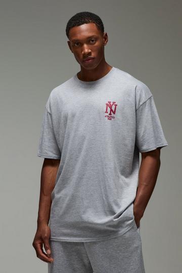 Man Active New York Athletics Man Oversized T-shirt grey marl