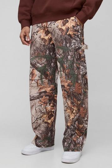 Baggy Washed Camo Carpenter Trousers camo