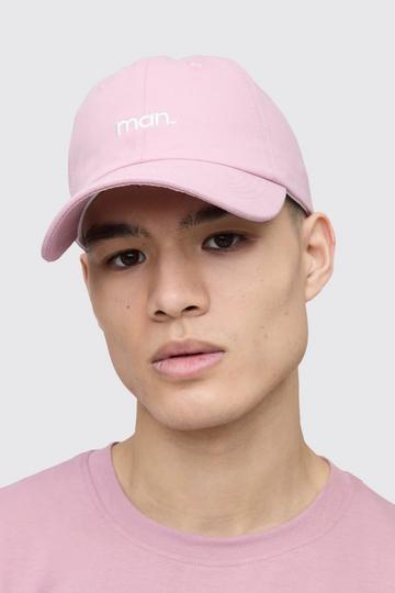 Man Branded Cap dusky pink