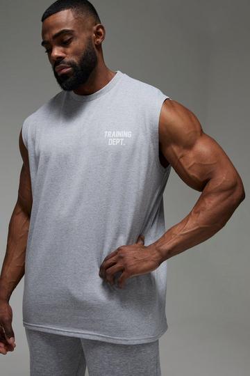 Training Dept Oversized Tank grey marl