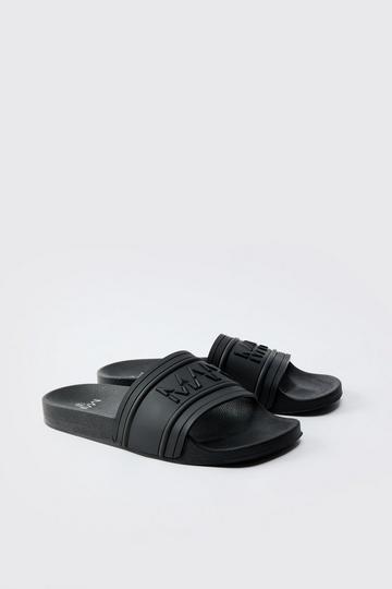 Black Original Man Branded Sliders