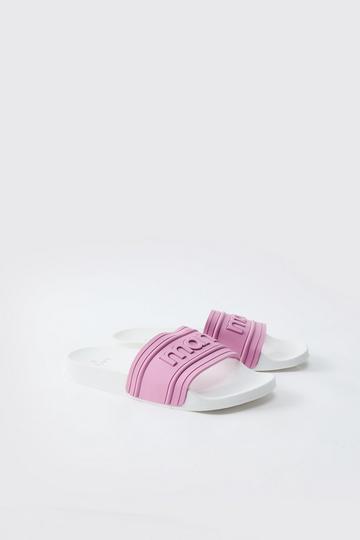 Man Branded Sliders dusky pink