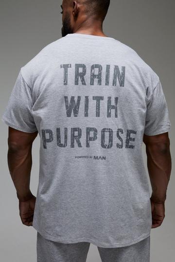 Man Active Train With Purpose T-shirt grey marl