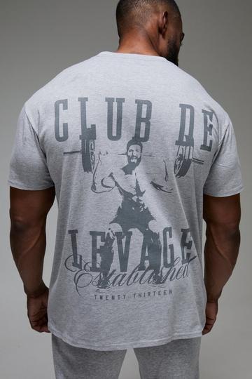 Man Active Club De Levage Oversized T-shirt grey marl